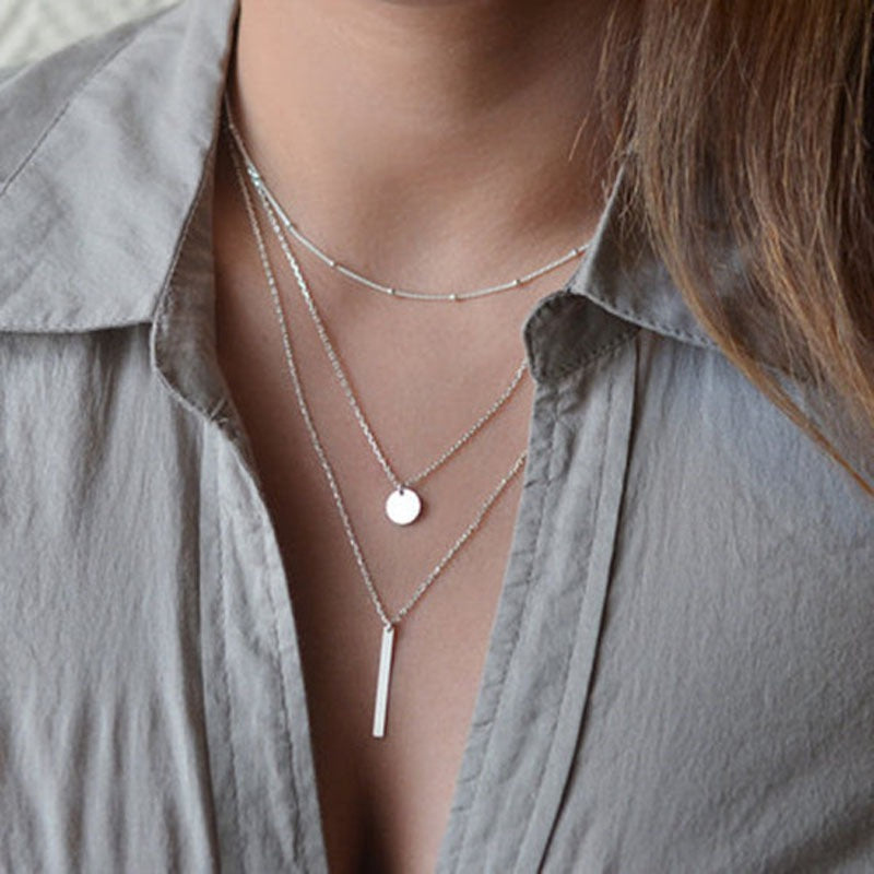 Minimalist Triple-Layer Necklace