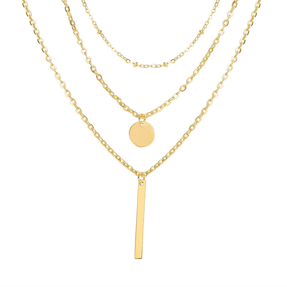 Minimalist Triple-Layer Necklace