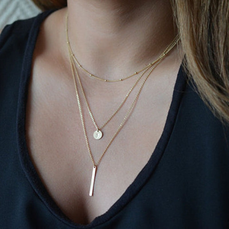 Minimalist Triple-Layer Necklace