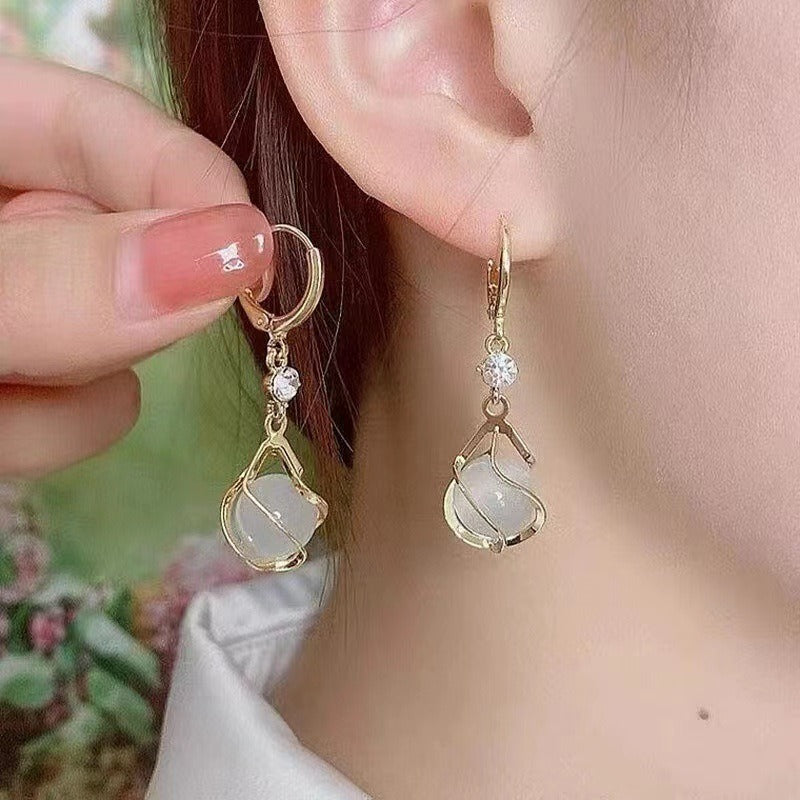 Pearl Twist Drop Earrings