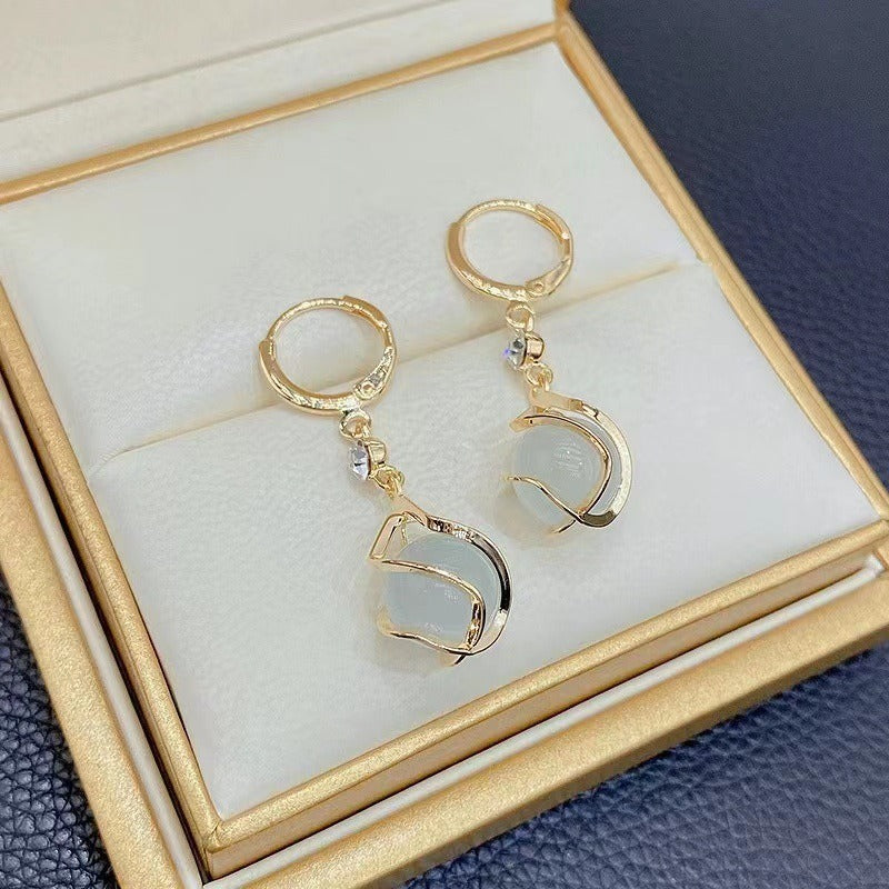 Pearl Twist Drop Earrings