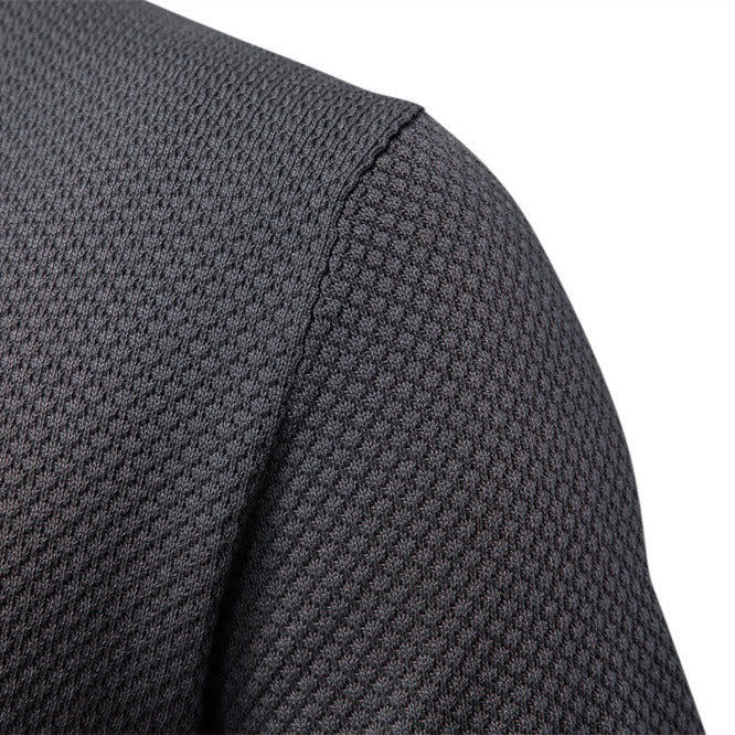 Textured Knit Polo Shirt