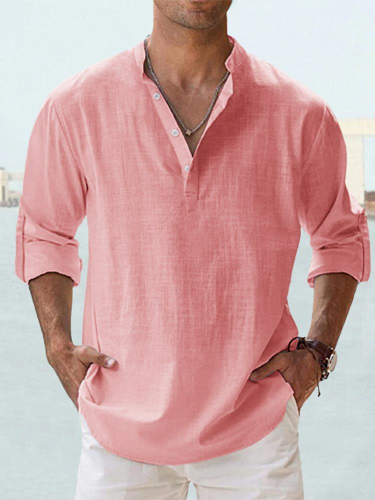 Linen-Blend Beach Popover