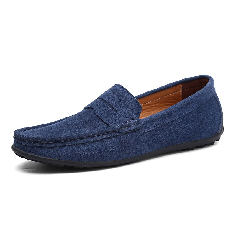 Bold suede loafers