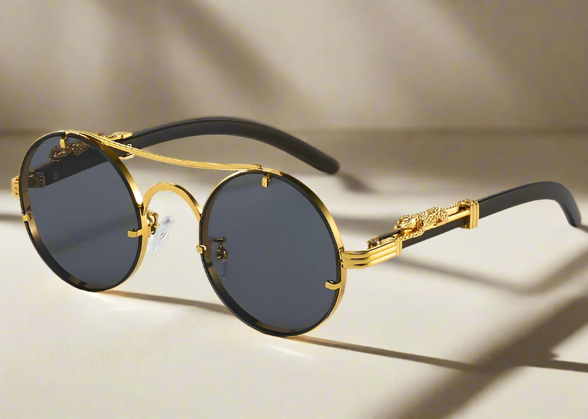 Round tinted sunglasses