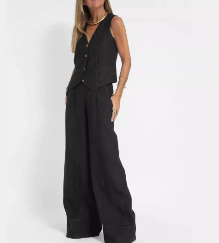 Linen Vest Set