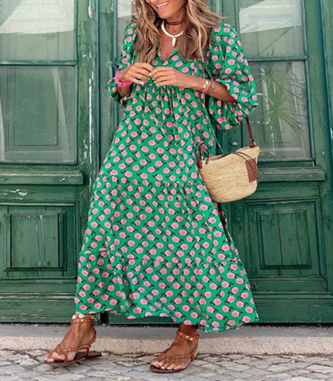 Vintage Floral Maxi Dress