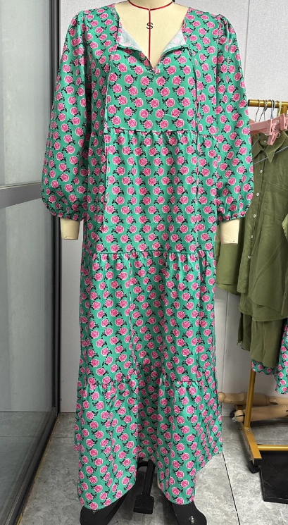 Vintage Floral Maxi Dress