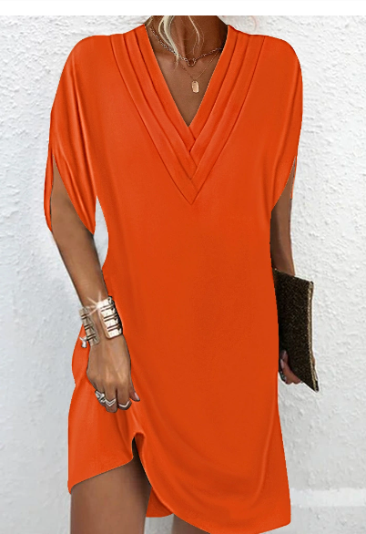 V-Neck Mini Dress