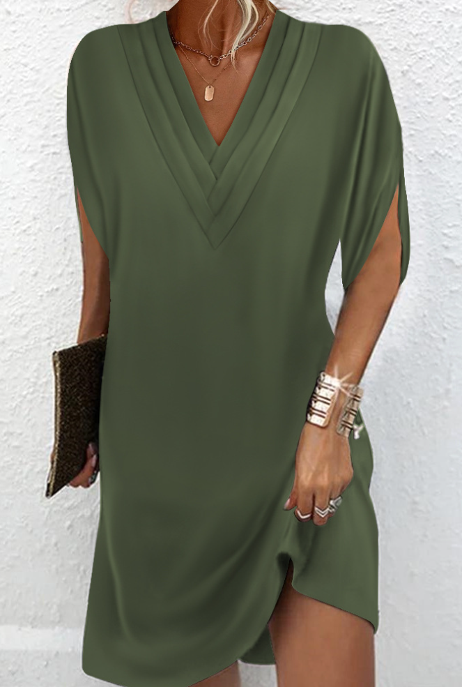 V-Neck Mini Dress