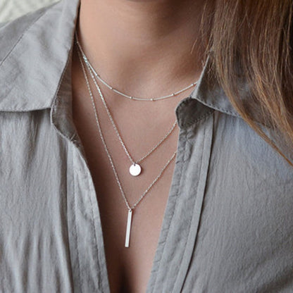 Minimalist Triple-Layer Necklace