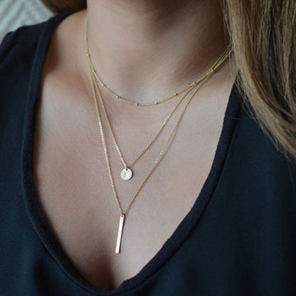 Minimalist Triple-Layer Necklace