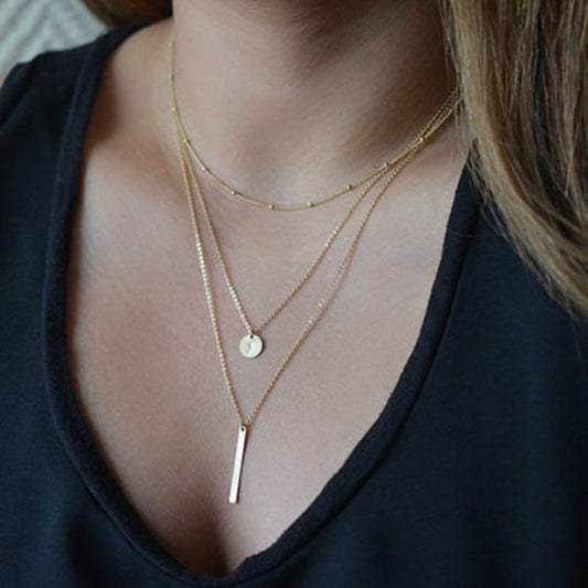 Minimalist Triple-Layer Necklace