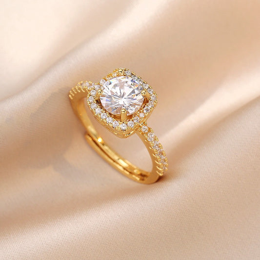 Classic Halo Cushion-Cut Ring