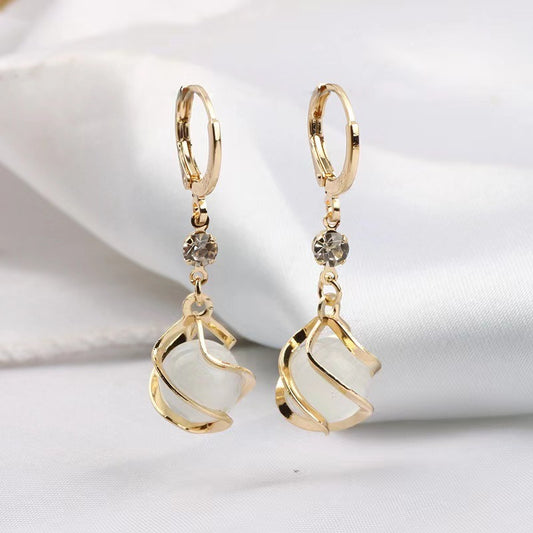 Pearl Twist Drop Earrings