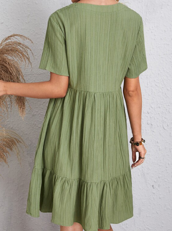 Casual Tiered Mini Dress