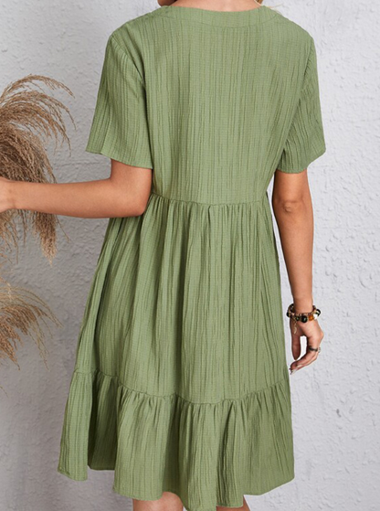 Casual Tiered Mini Dress