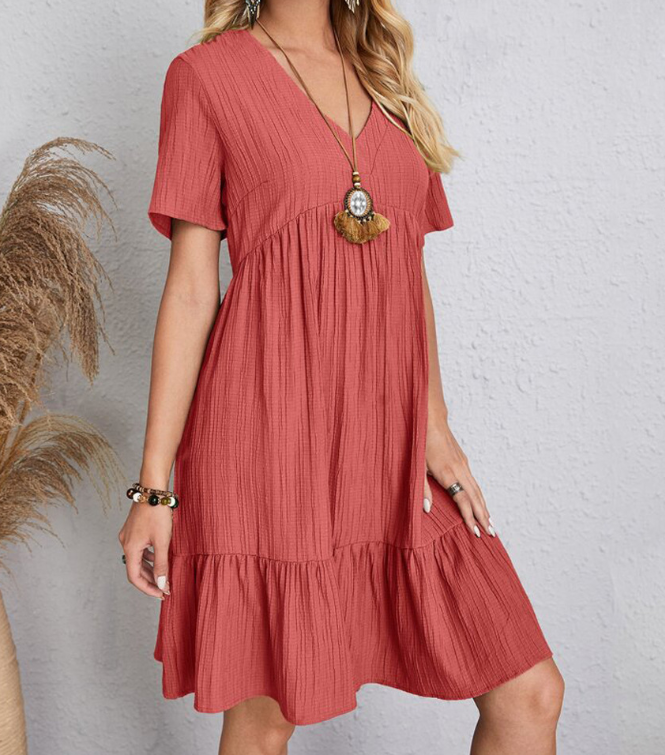 Casual Tiered Mini Dress