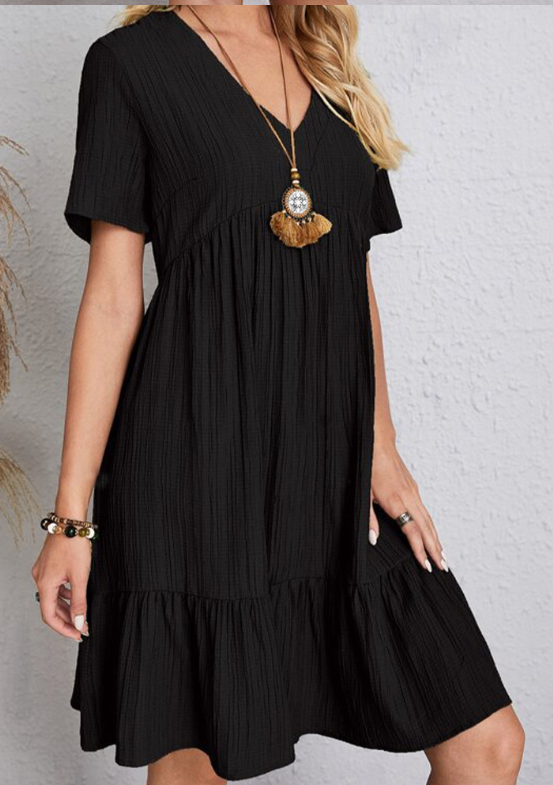 Casual Tiered Mini Dress