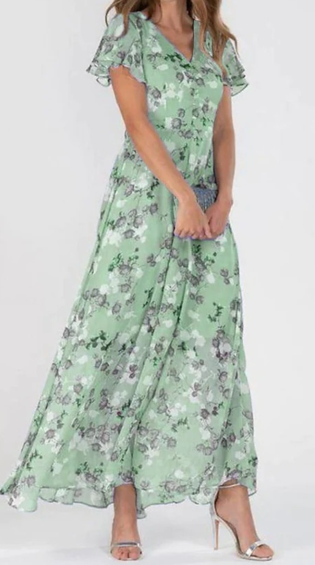 Blush Blossom Maxi Dress