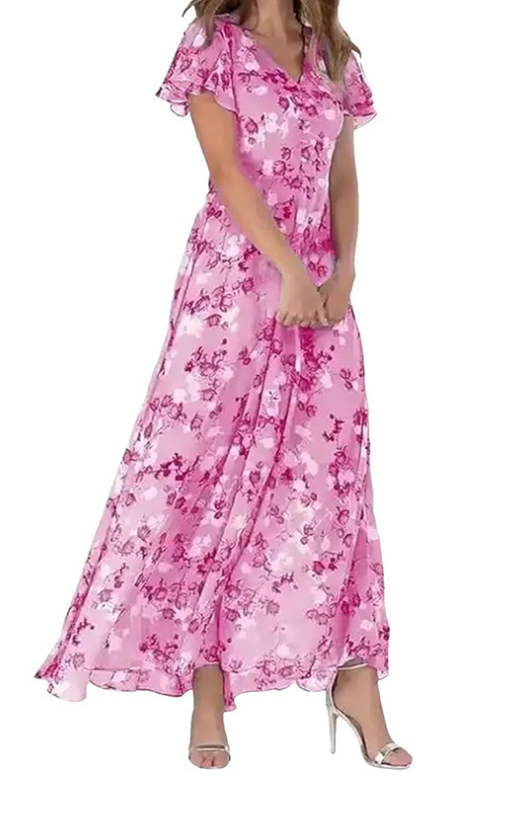 Blush Blossom Maxi Dress