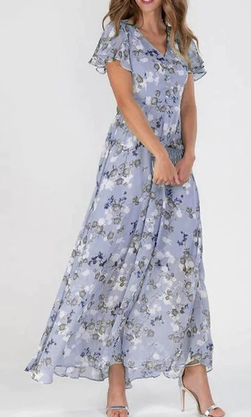 Blush Blossom Maxi Dress
